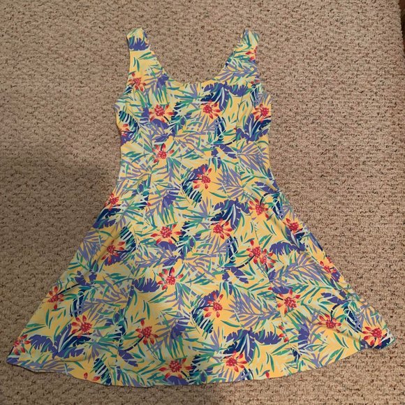 Yellow A-Line Floral Sundress - Picture 1 of 2